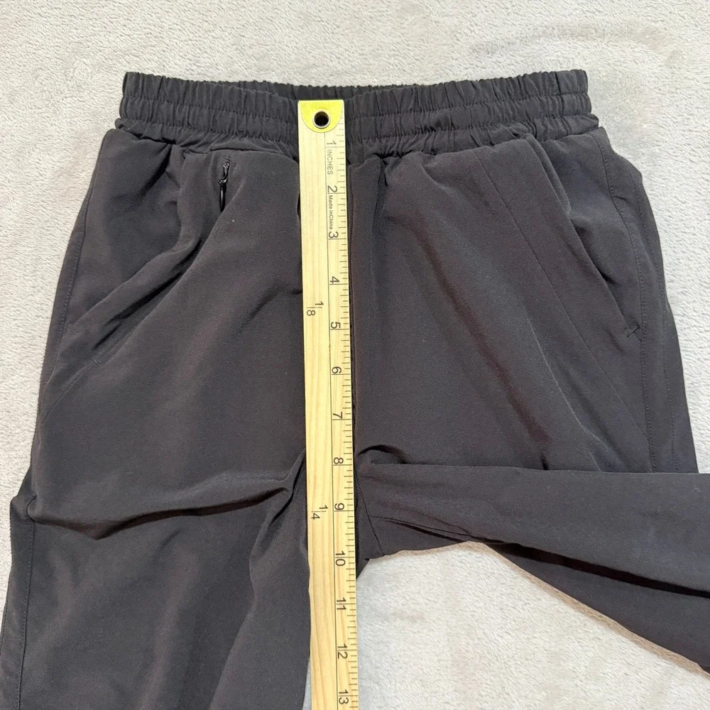 Athleta Girl Wide Leg Pants Girls S 7 Black Athletic Lined Stretch Active Relax